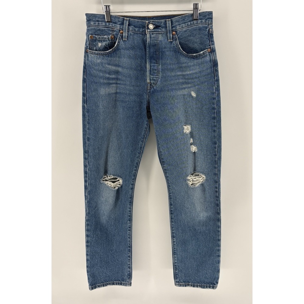 Levi's Premium 501 High Rise Women's Straight Leg Jeans Med Wash 29X30